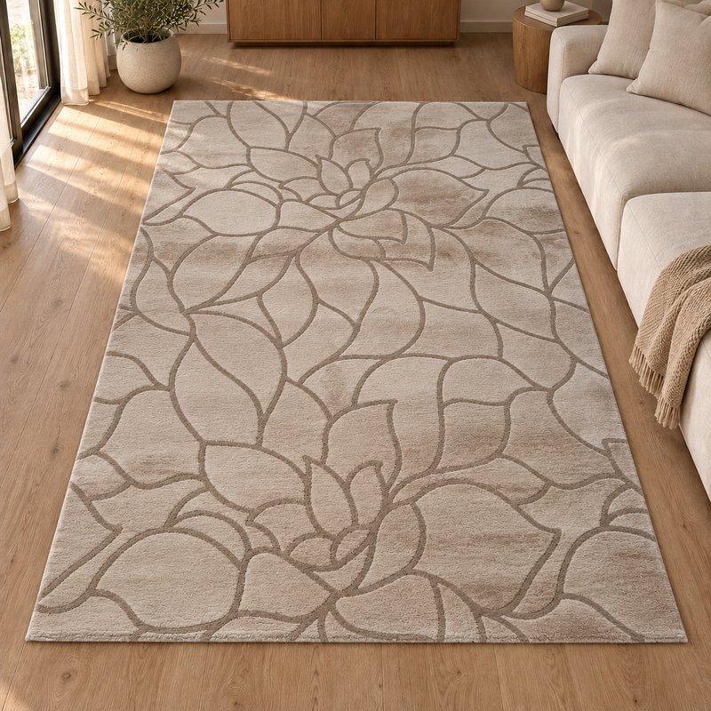 Vloerkleed Rabbit Flower Taupe